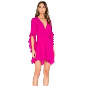 NWOT Amanda Uprichard Flutter Sleeve Dress Revolve
